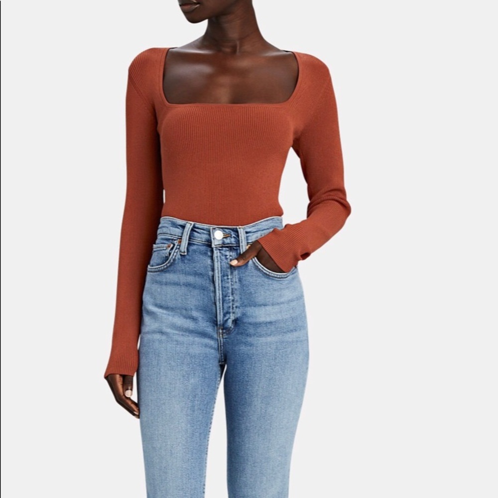 INTERMIX Ribbed Knit Top NWOT